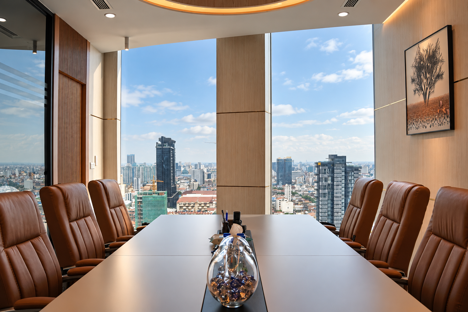 Boardroom overlooking Phnom Penh